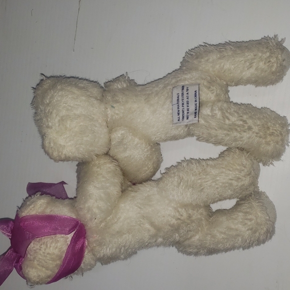 Progressive Plush "Sweeties" Polar Bears Tie-To-Vase w/Flowers 6-14" - Picture 7 of 8